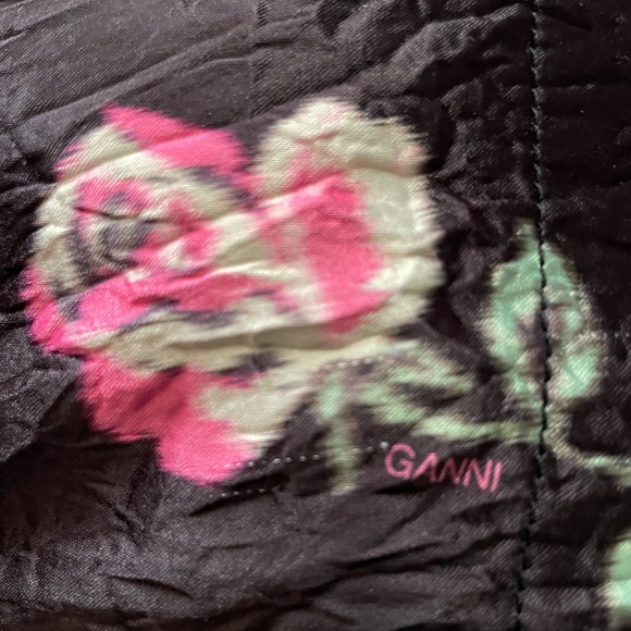 Ganni Floral Satin Mini Dress - Size 32 / 0 - Picture 6 of 11